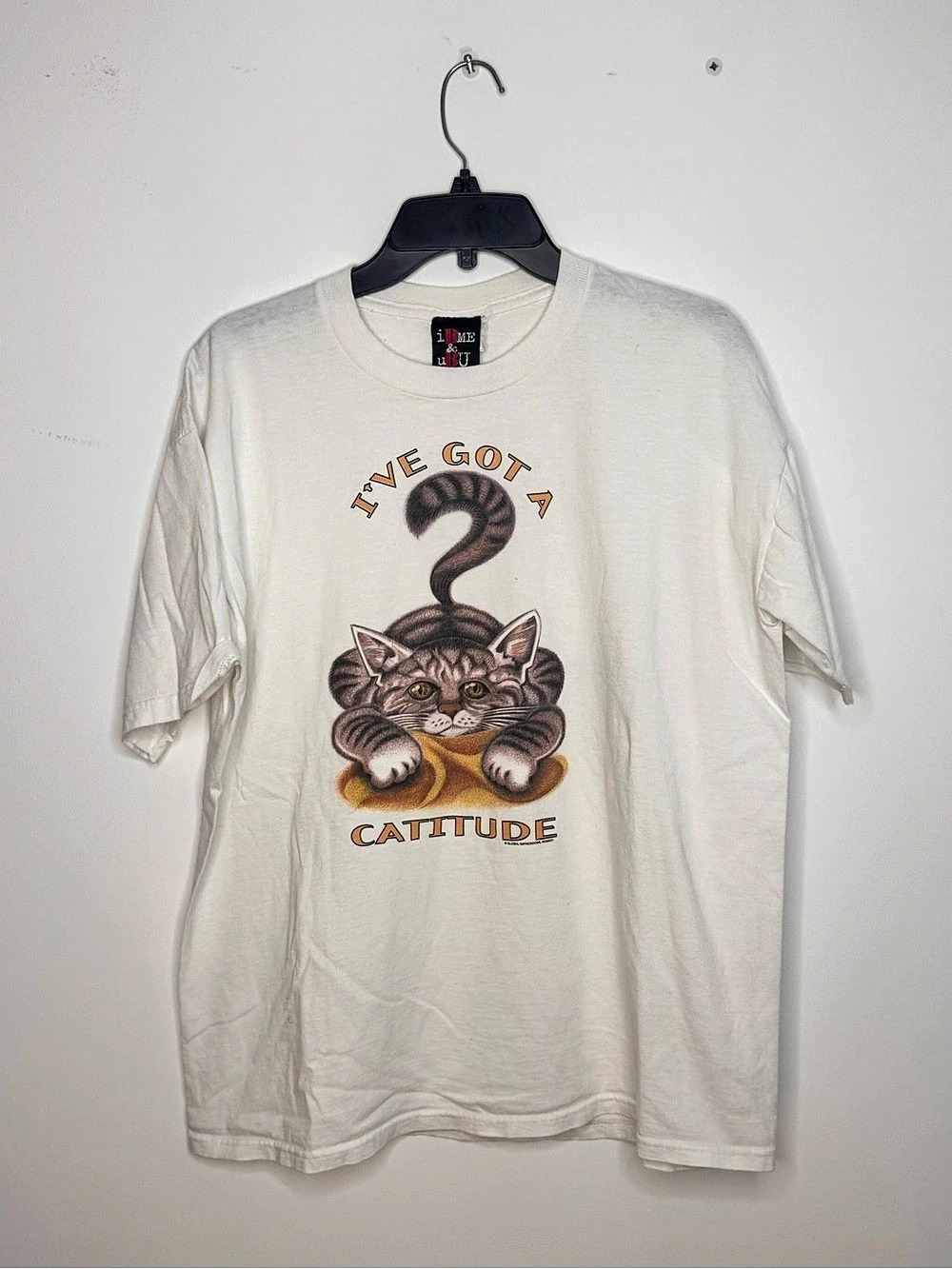 IBME&UBEU Graphic Cat Short Sleeve Tee in White